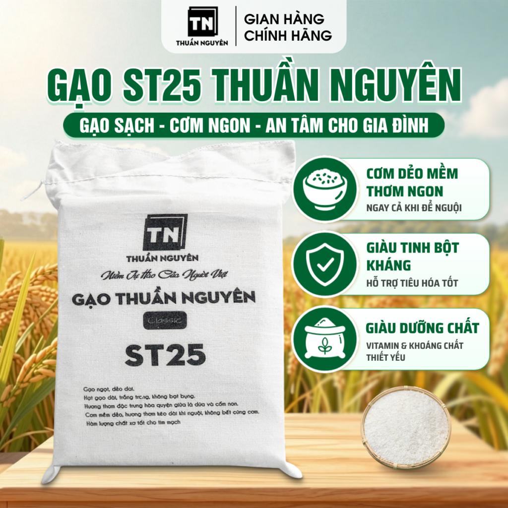 Gạo ST25 Thuần Nguyên 5KG