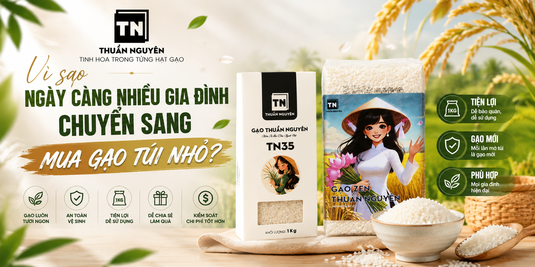 Vì sao ngày càng nhiều gia đình chuyển sang mua gạo túi nhỏ?