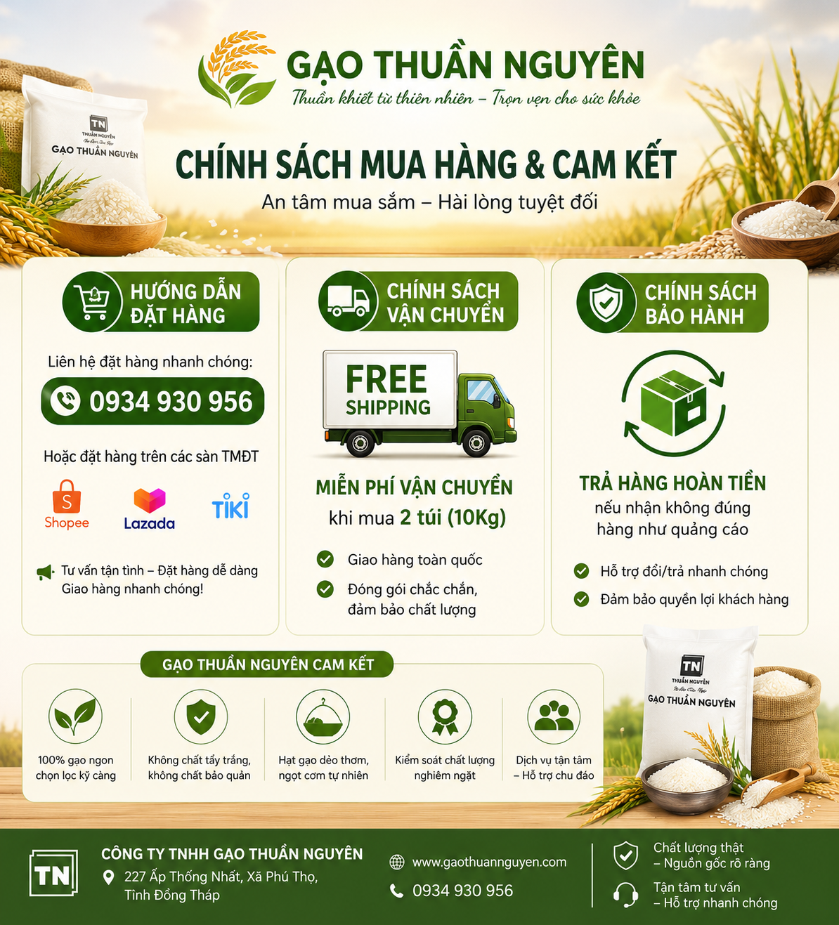 chinh sach mua hang va ban hang tai gao thuan nguyen
